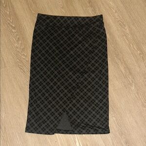 Counterparts Black Silver Midi Pencil Skirt